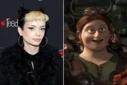 Porównanie aktorki z polskiej obsady "Jak wytresować smoka" z postacią z filmu.