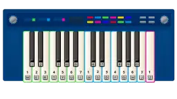 Wirtualne pianino online z klawiaturą komputerową. Graj muzykę naciskając klawisze W, E, R, T, Y, U, I, A, S, D, F, G, H, J, Z.