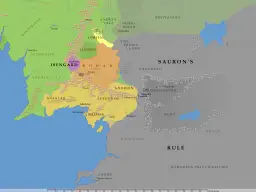 Mapa Śródziemia: gdzie był Gondor? Widzimy tu krainy takie jak Rohan, Mordor, Numenor, a także miasta jak Minas Tirith.