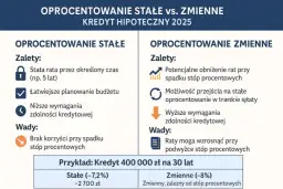 Kredyt hipoteczny ze stałym oprocentowaniem czy zmiennym - co wybrać?