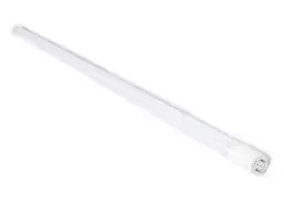 Biała świetlówka LED z widocznymi pinami na jednym końcu. Zastanawiasz się, czy to świetlówka led zasilanie jednostronne czy dwustronne?