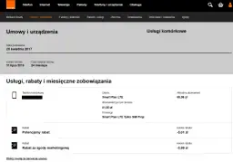 Szczegóły umowy Orange: data podpisania 20.04.2017, koniec umowy 31.07.2019. Sprawdź, jak uniknąć kary za zerwanie umowy.