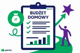 Zadbaj o swój budżet domowy! Ikona worka z pieniędzmi, lista zadań i wykresy symbolizują planowanie finansów.