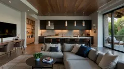 Nowoczesny salon z kuchnią: Funkcjonalne i stylowe połączenie