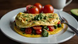 Szybkie śniadanie: Omlet z warzywami i serem w kilka minut
