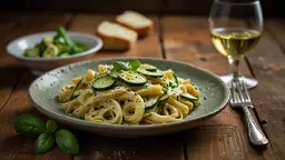 Makaron z cukinią w sosie śmietanowym – przepis na lekkie danie z makaronu