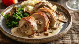 Roladki z indyka w sosie śmietanowym - przepis na obiad krok po kroku