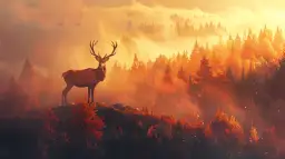 Jeleń na rykowisku w malarstwie - symbol męskości i dzikiej natury
