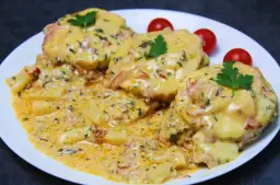 Pyszny przepis na filet drobiowy po hawajsku z ananasem i serem