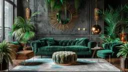 Salon w butelkowej zieleni: Jak stworzyć eleganckie i stylowe wnętrze?
