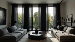 Karnisz w salonie - odkryj czarne akcenty we wnętrzu Twojego salonu