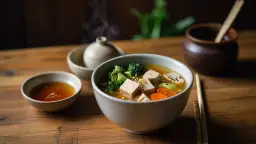 Wegańska zupa miso z tofu i warzywami: Danie inspirowane Azją