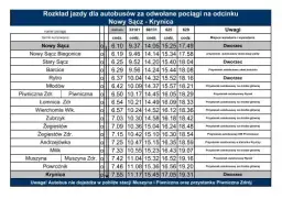 Rozkład jazdy DAREK BUS - nie przegap ważnych kursów między Szczawą a Nowym Sączem