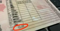 Fragment prawa jazdy z datą 01.06. Czy to termin ważności, po którym potrzebny jest lekarz do przedłużenia prawa jazdy?