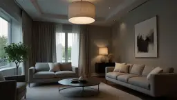 Szara lampa sufitowa - Nowoczesne wnętrza w stonowanym klimacie