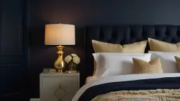 Granatowa sypialnia - czy to kolor pasujący do Twojej przytulnej sypialni?