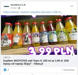 Napoje Team X - poznaj smaki zdrowych soków i napojów gazowanych