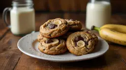 Pyszny przysmak: Ciastka bananowe z masłem orzechowym i czekoladą