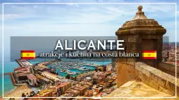 Widok na Alicante z portem pełnym jachtów i plażą. Planujesz loty do Alicante? Odkryj atrakcje i kuchnię na Costa Blanca.