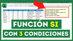Cómo usar la función si en Excel con 3 condiciones de forma sencilla
