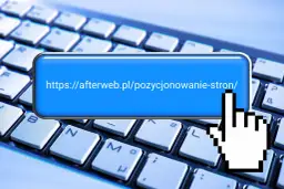 Kursor myszy wskazuje na adres strony pozycjonowanie-stron/, sugerując wymianę linków.