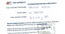 Reklamacja Intercity: Ile czasu? Rok na skargę, 30 dni na decyzję