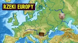 Mapa rzek Europy - Rzeki i ich dorzecza