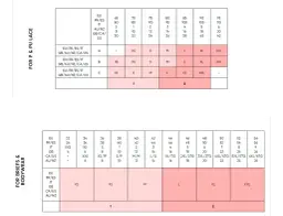 Tabela rozmiarów bielizny: dla P&PU LACE i dla briefs & bodywear.