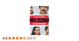 Okładka książki "Mrs Escobar" z wizerunkami Marii Victorii Henao i Pabla Escobara.