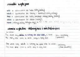 Zaimki względne: who, which, that, when, whose. Zdania względne - definiujące i niedefiniujące.