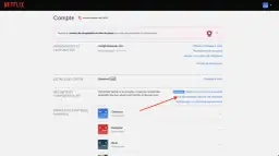 Ekran konta Netflix z opcją "Wyloguj się ze wszystkich urządzeń".