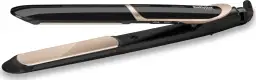 Elegancka czarno-złota prostownica BaByliss Paris, która nie niszczy włosów, z trybami Intense i Protect.