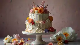 Idealne połączenie smaków: Tort z kwiatami i bezami na każdą okazję