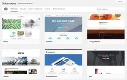 Wybieraj motywy WordPress, aby zacząć tworzyć swoją stronę. Widzisz szablony: Pencil, OnePress, Twenty Thirteen, Boston, GeneratePress, Neve.