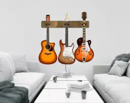 Oryginalny uchwyt na gitarę - dekoracyjne i praktyczne mocowanie instrumentu na ścianie