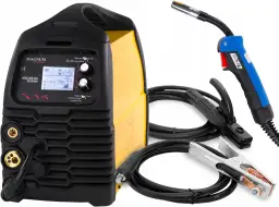 Spawarka Magnum mig 208 mma z uchwytem, zaciskiem masowym i elektrodowym. Gotowa do pracy.