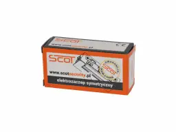 Opakowanie elektrozaczepu SCOT. Czy to model z pamięcią czy bez, trudno stwierdzić po pudełku.