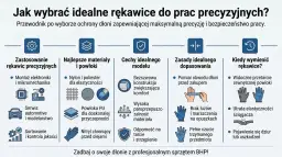 Przewodnik po wyborze rękawic do prac precyzyjnych: zastosowanie, materiały, cechy, dopasowanie i kiedy wymienić. Idealne rękawice do szlifowania zapewnią komfort i bezpieczeństwo.