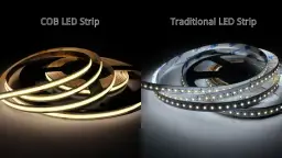 Porównanie taśm LED: gładkie COB LED Strip kontra tradycyjne z widocznymi diodami SMD.