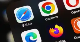 Ikony przeglądarek: Safari, Chrome, Firefox, Opera, Edge, DuckDuckGo. Jaka jest najlepsza przeglądarka internetowa? Wybór zależy od Ciebie!