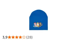 Blaue Mütze mit Paw Patrol Motiv: Marshall, Rubble und Chase.