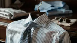 Koszula w prążki - Elegancka koszula z subtelnym wzorem prążków