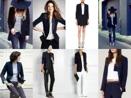 Granatowa marynarka damska: 10 stylizacji na każdą okazję