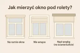 Jak zmierzyć okno na rolety? Trzy sposoby montażu: na ramie, we wnęce i nad wnęką.
