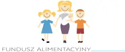 Ilustracja pokazuje rodzinę: matkę z dziećmi. Podpis "FUNDUSZ ALIMENTACYJNY" wyjaśnia, jak działa fundusz alimentacyjny, wspierając rodziny.