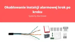 Przewody alarmowe, czujniki, syrena, akumulator i centrala alarmowa.