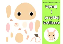 Króliczek z papieru do wycinania. Zestaw kształtów do stworzenia własnego, uroczego królika.