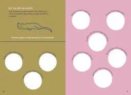 Zapisz swoją listę emocji i pomysłów na przyszłość: miejsca, rzeczy, projekty, gry, zabawy, marzenia, zwierzęta, opowiadania.