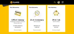 Czy Filmweb jest płatny? Tak, oferuje plany subskrypcji: miesięczny (3,90 zł), półroczny (21 zł) i roczny (39 zł).