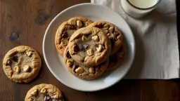 Słodka przekąska: Ciastka z masłem orzechowym i czekoladą